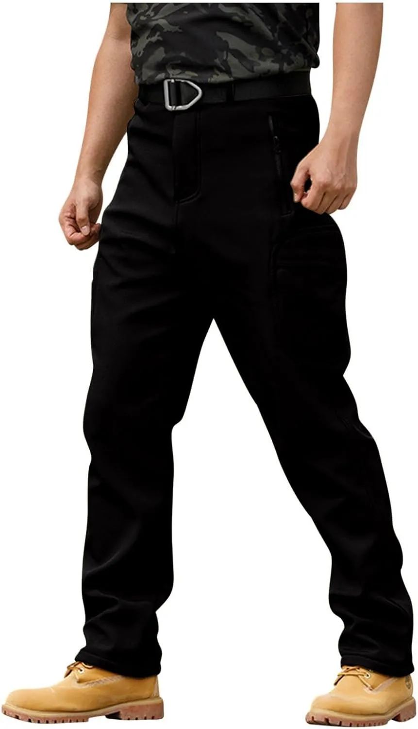 ADHOWBEW Cargos Pants Men Waterproof Pockets Workout Construction Hiking Big and Tall Joggers