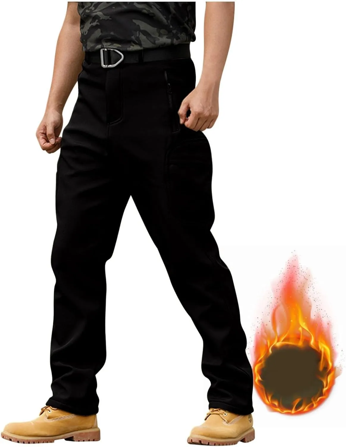 ADHOWBEW Cargos Pants Men Waterproof Pockets Workout Construction Hiking Big and Tall Joggers
