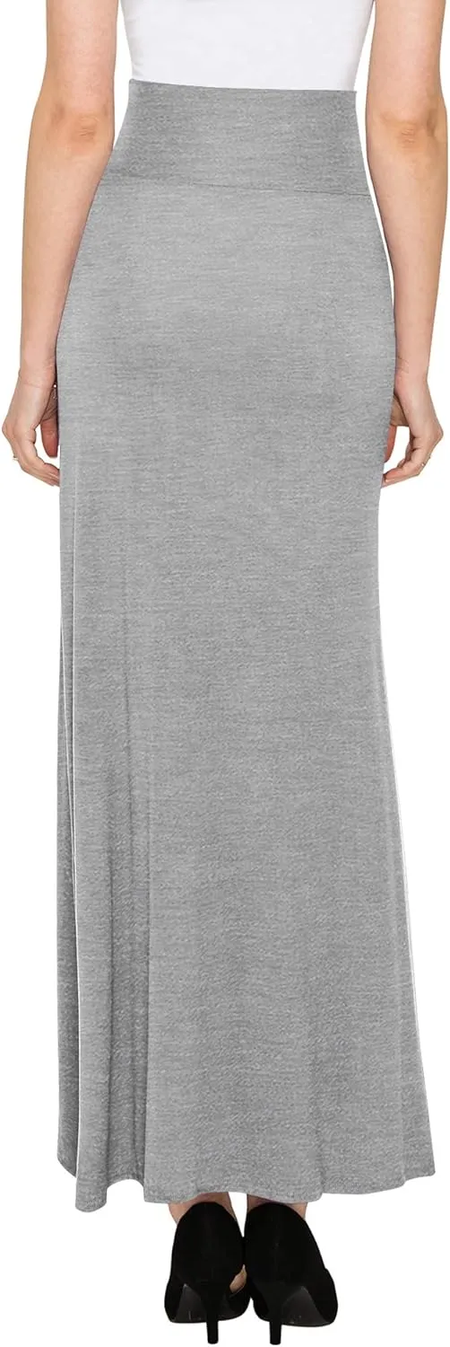 LL Womens Wrapped High Low Ruffle Maxi Skirt - Made in USA