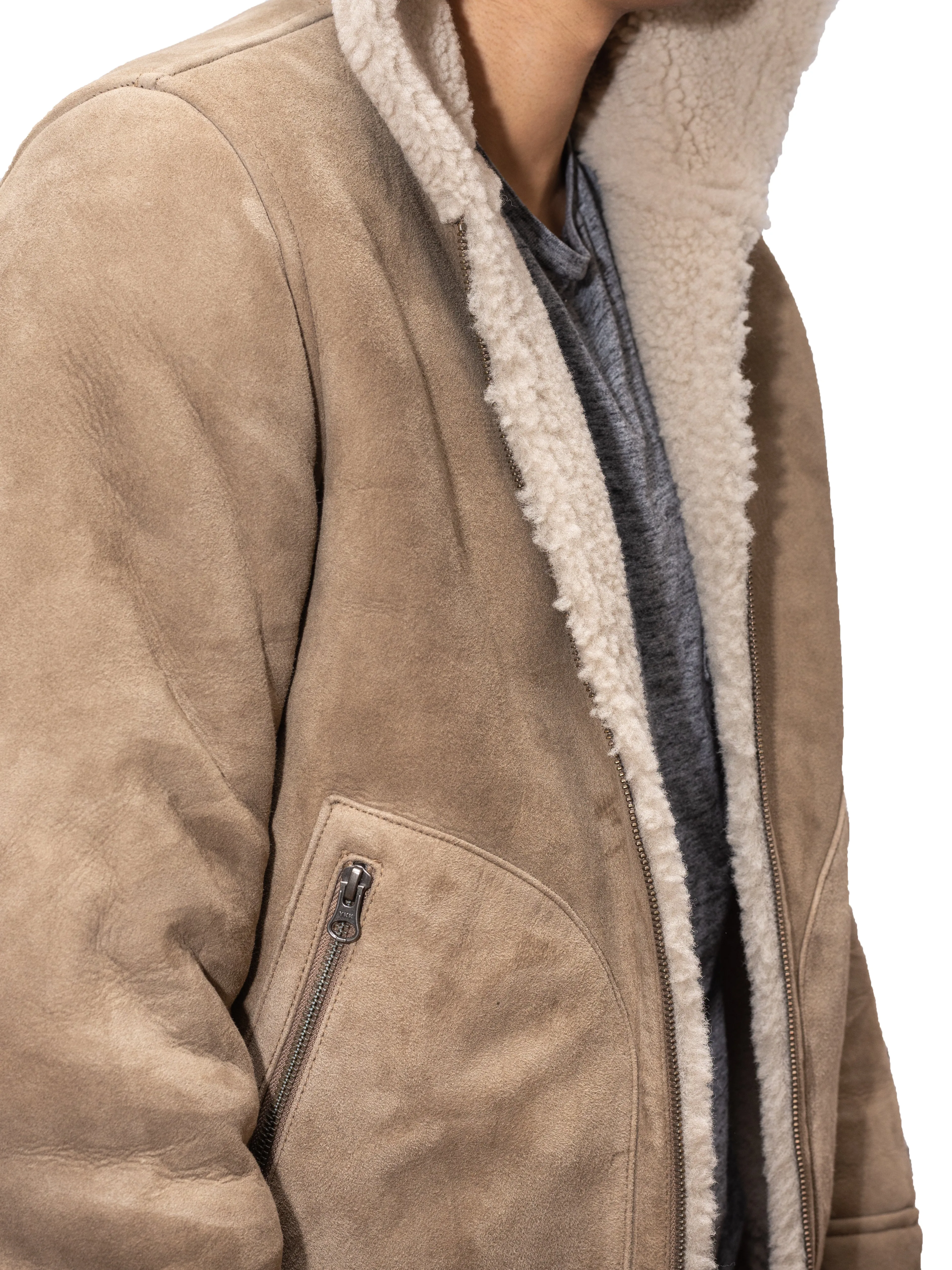 Reversible Shearling Hoodie