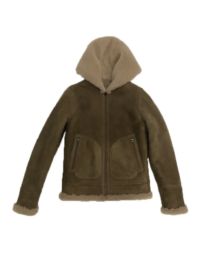 Reversible Shearling Hoodie