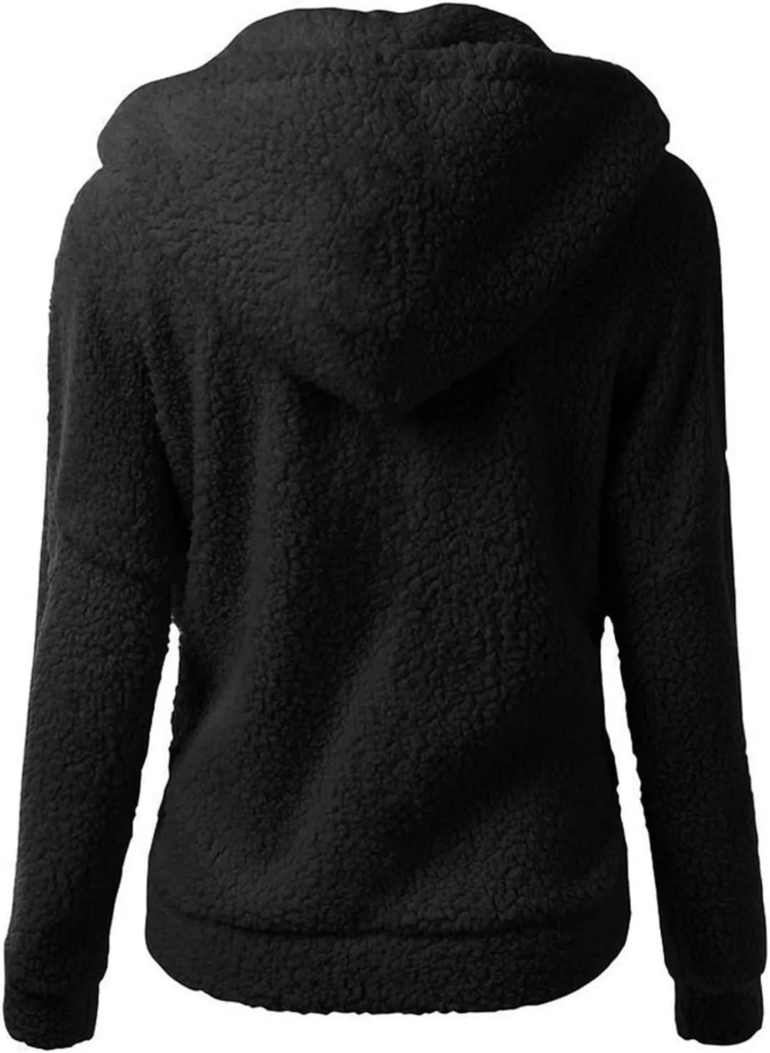 Sherpa Jacket Women Flannel Fleece Zip Up Jacket Cropped Teddy Bear Hooded Jacket Plus Size Winter Coats with Pockets