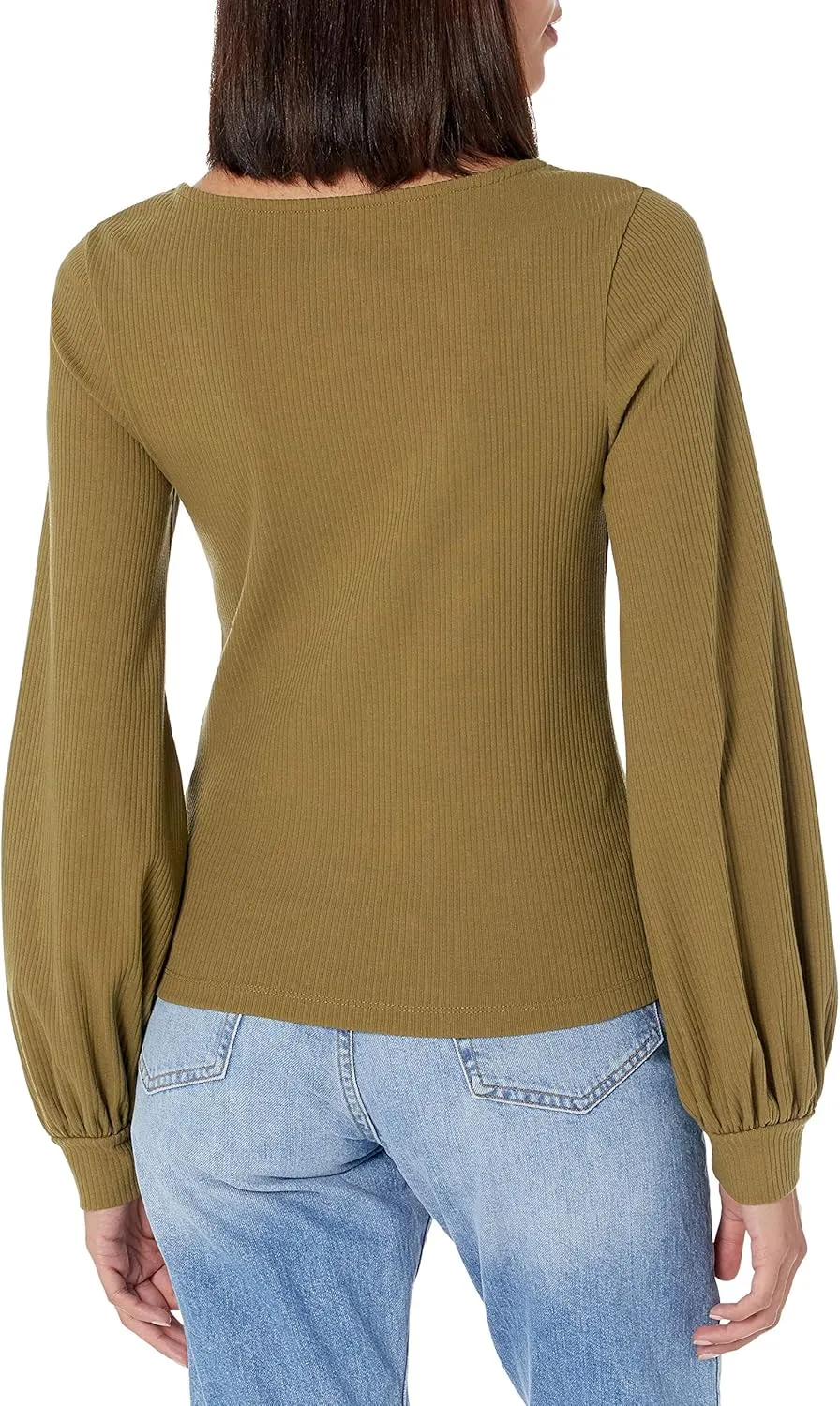 The Drop Women's @lucyswhims Square-Neck Balloon-Sleeve Top