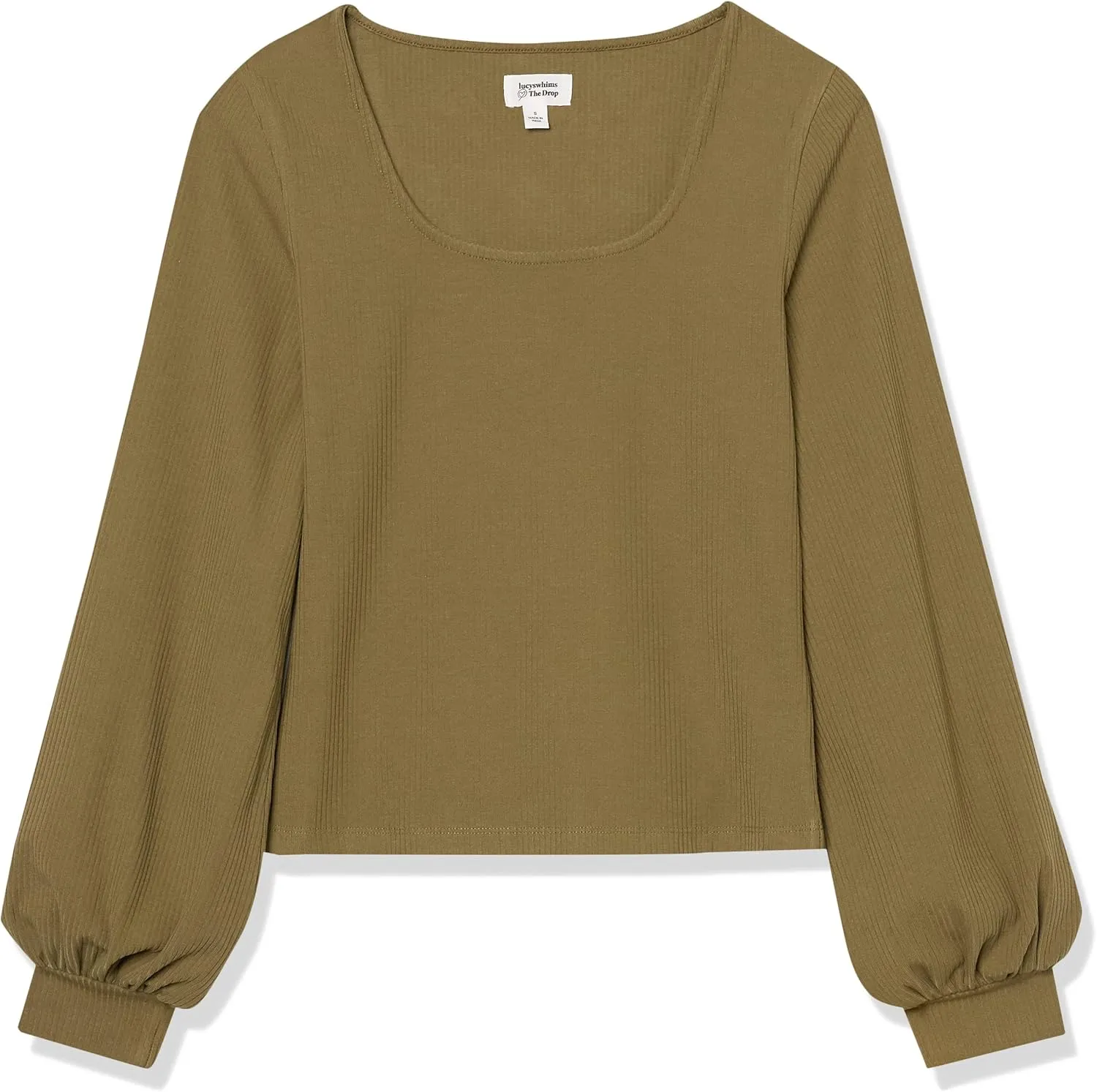 The Drop Women's @lucyswhims Square-Neck Balloon-Sleeve Top
