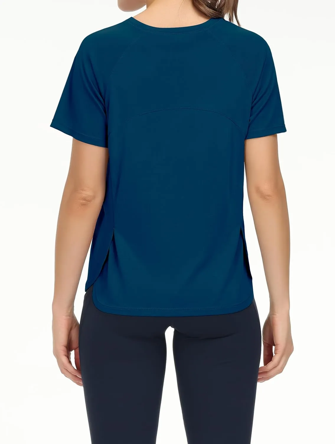 THE GYM PEOPLE Women's Short Sleeve Workout Shirts Breathable Yoga T-Shirts with Side Slits Athletic Tee Tops